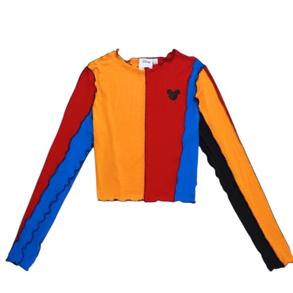 NWOT by Samii Ryan Disney Mickey Mouse Contrast Long Sleeve Top - Sz S - Picture 4 of 10